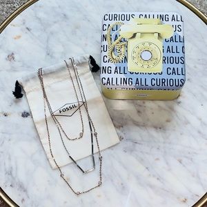 Fossil Multi-Chain Necklace